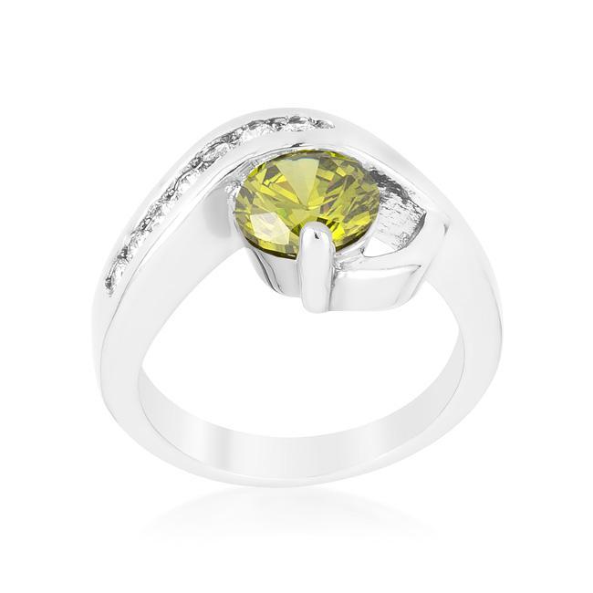 Olive Cubic Zirconia Twist Ring Rings JGI   