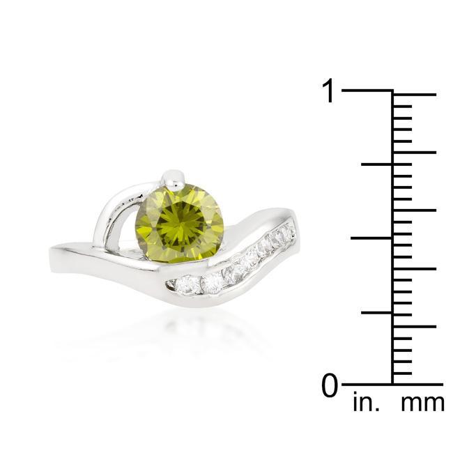 Olive Cubic Zirconia Twist Ring Rings JGI   