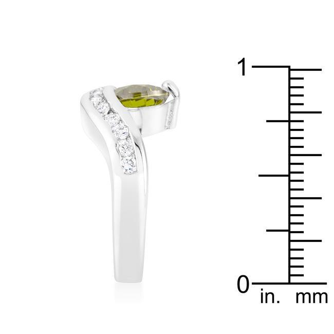 Olive Cubic Zirconia Twist Ring Rings JGI   