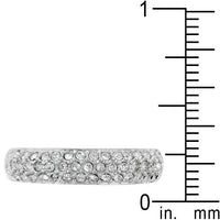 Thumbnail for Pave Crystal Silvertone Band Rings JGI   