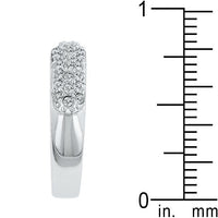 Thumbnail for Pave Crystal Silvertone Band Rings JGI   