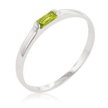 Peridot Petite Solitaire Ring Rings JGI   