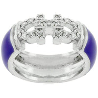 Thumbnail for Purple Enamel Cubic Zirconia Ring Rings JGI   