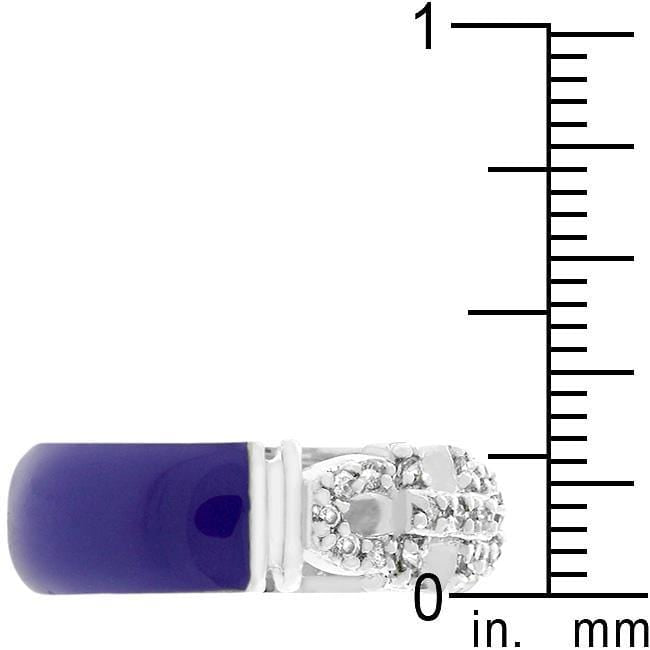 Purple Enamel Cubic Zirconia Ring Rings JGI   