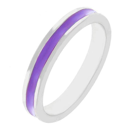 Purple Enamel Eternity Ring Rings JGI   