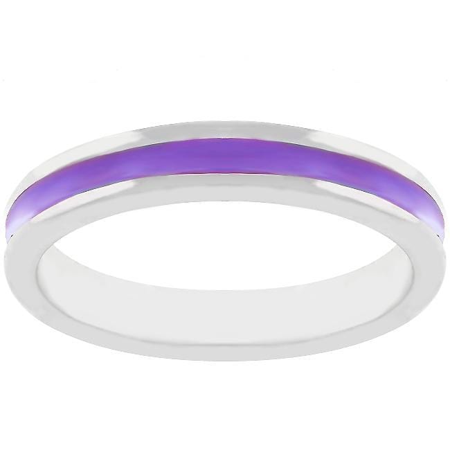 Purple Enamel Eternity Ring Rings JGI   