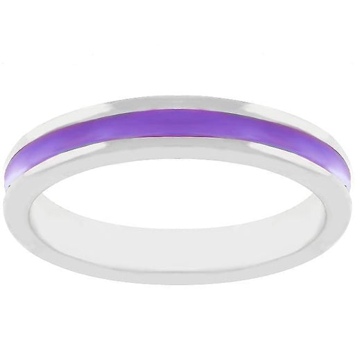 Purple Enamel Eternity Ring Rings JGI   