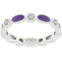Thumbnail for Purple Link Enamel Stacker Ring Rings JGI   