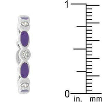 Thumbnail for Purple Link Enamel Stacker Ring Rings JGI   