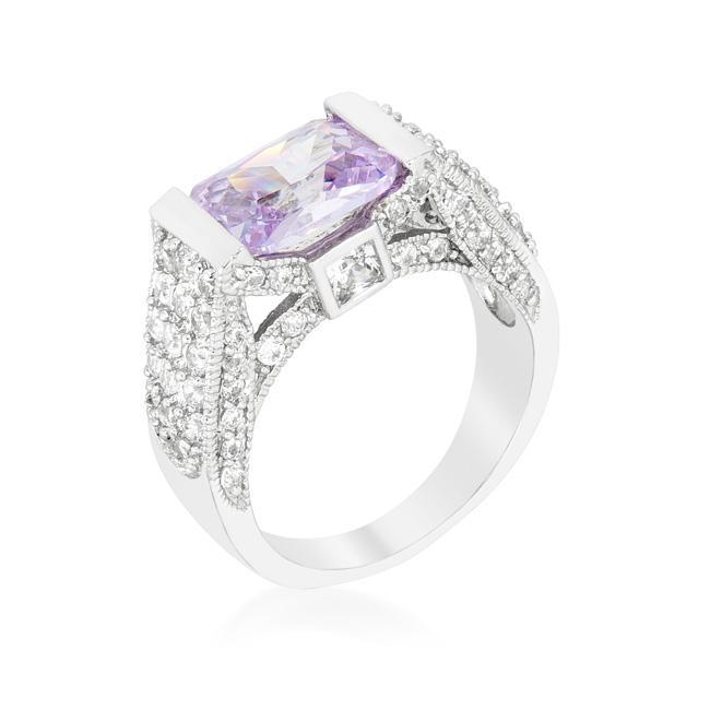 Purple Oval Cut Cocktail Ring Rings JGI   