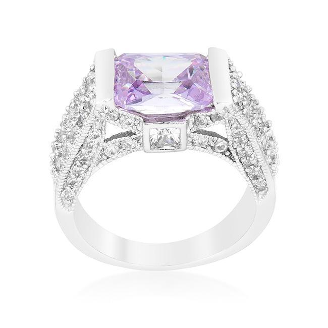 Purple Oval Cut Cocktail Ring Rings JGI   