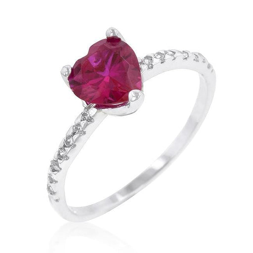 Ruby Red Heart Ring Rings JGI   