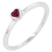Ruby Red Heart Solitaire Ring Rings JGI   