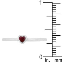 Thumbnail for Ruby Red Heart Solitaire Ring Rings JGI   