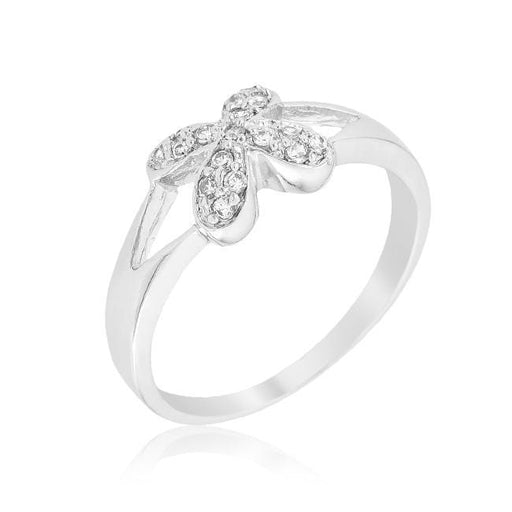 Simple Flower CZ Ring Rings JGI   