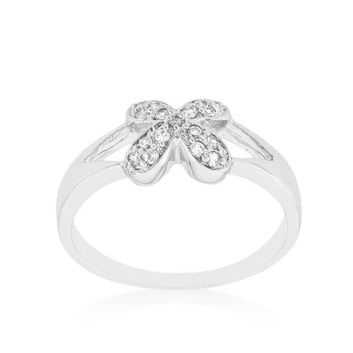 Simple Flower CZ Ring Rings JGI   