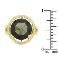 Thumbnail for Smokey Cubic Zirconia Organic Ring Rings JGI   