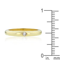 Thumbnail for Solitaire Cubic Zirconia Golden Wedding Band Rings JGI   