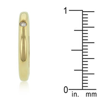 Thumbnail for Solitaire Cubic Zirconia Golden Wedding Band Rings JGI   