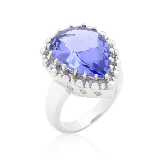 Solitaire Light Purple Cocktail Ring Rings JGI   