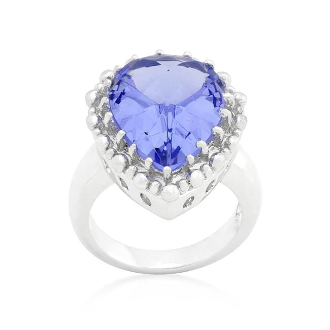 Solitaire Light Purple Cocktail Ring Rings JGI   