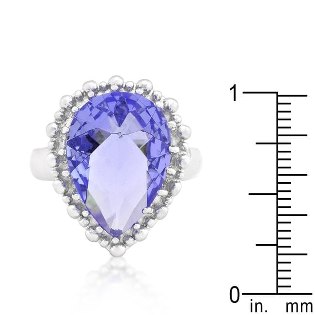 Ortyx cocktail ring, Triangle cut crystals, Purple, Rhodium plated - Rings  - Swarovski