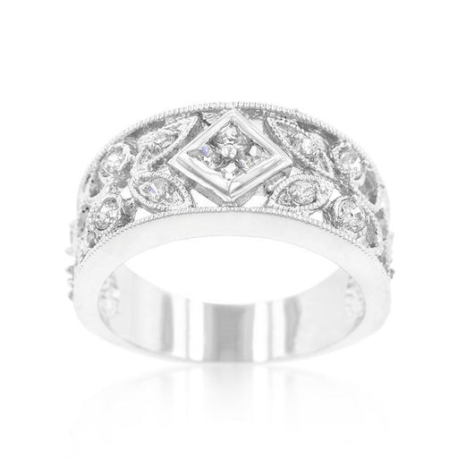 Spring Floral Cubic Zirconia Band Rings JGI   