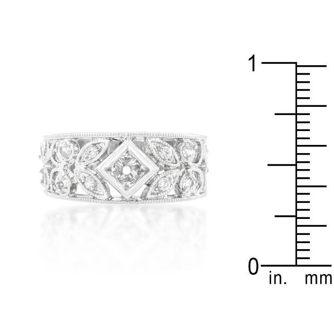 Spring Floral Cubic Zirconia Band Rings JGI   