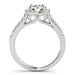 Square Shape Halo Diamond Engagement Ring in 14k White Gold (1 1/2 cttw) Rings Angelucci Jewelry   