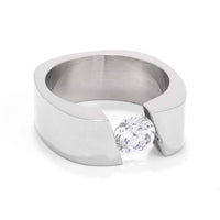 Thumbnail for Stainless Steel Floating Solitaire Ring Rings JGI   