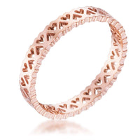 Thumbnail for Stainless Steel Rose Goldtone Eternity Hearts Ring Rings JGI   