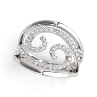 Thumbnail for Swirl Design Diamond Ring in 14k White Gold (1/2 cttw) Rings Angelucci Jewelry   