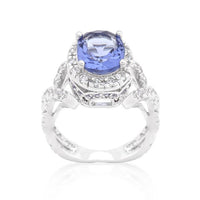 Thumbnail for Tanzanite Cubic Zirconia Cocktail Ring Rings JGI   