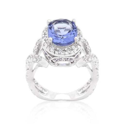 Tanzanite Cubic Zirconia Cocktail Ring Rings JGI   