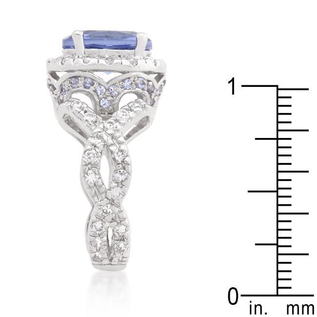 Tanzanite Cubic Zirconia Cocktail Ring Rings JGI   