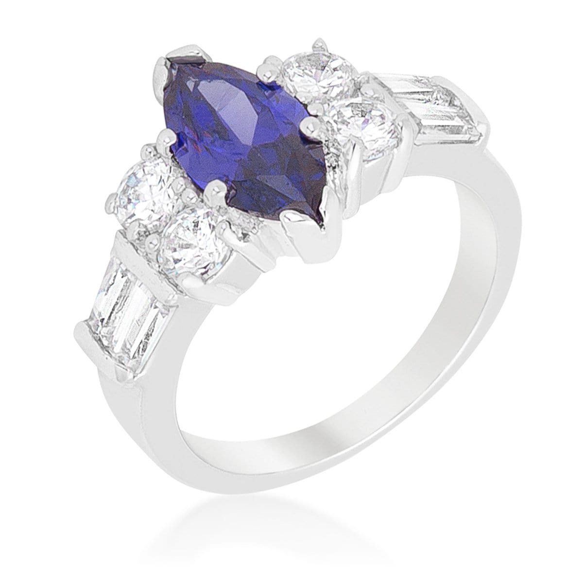 Tanzanite Purple Elegant Cocktail Ring Rings JGI   