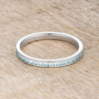 Thumbnail for Teresa 0.5ct Aqua CZ Stainless Steel Eternity Band Rings JGI   