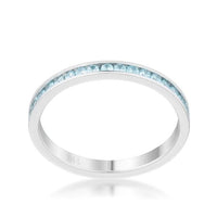 Thumbnail for Teresa 0.5ct Aqua CZ Stainless Steel Eternity Band Rings JGI   