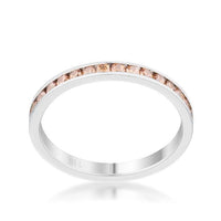 Thumbnail for Teresa 0.5ct Champagne CZ Stainless Steel Eternity Band Rings JGI   