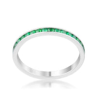 Thumbnail for Teresa 0.5ct Emerald CZ Stainless Steel Eternity Band Rings JGI   