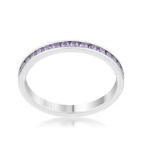 Thumbnail for Teresa 0.5ct Lavender CZ Stainless Steel Eternity Band Rings JGI   