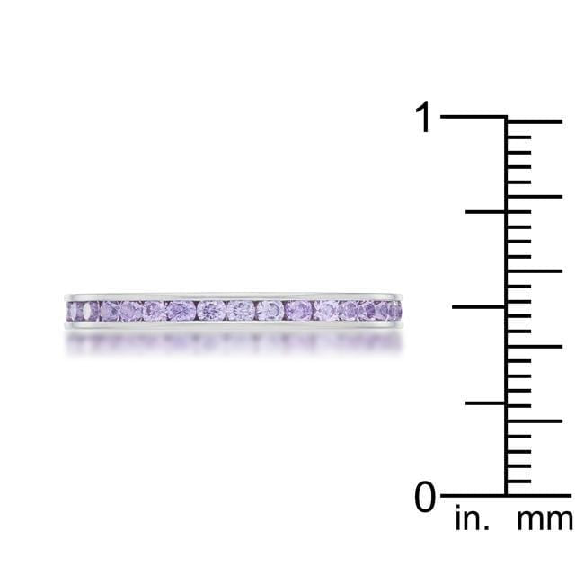Teresa 0.5ct Lavender CZ Stainless Steel Eternity Band Rings JGI   
