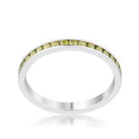 Thumbnail for Teresa 0.5ct Peridot CZ Stainless Steel Eternity Band Rings JGI   