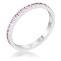 Thumbnail for Teresa 0.5ct Pink CZ Stainless Steel Eternity Band Rings JGI   