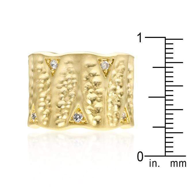Textured Organic Matte Golden Eternity Ring Rings JGI   