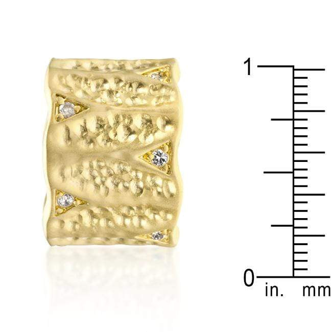 Textured Organic Matte Golden Eternity Ring Rings JGI   