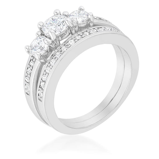 Lady's Cubic Zirconia & Diamond Engagement Ring - Unique Gold & Diamonds