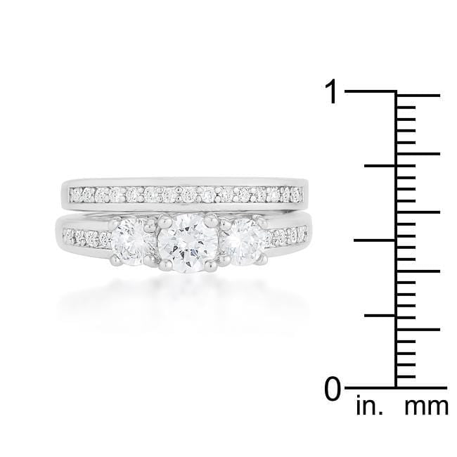 3 Stone Cubic Zirconia Ring, The Florence Wedding Ring Rings JGI   