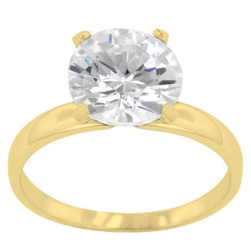 CZ Solitaire Ring, Timeless Gold Solitaire Engagement Ring Rings JGI   