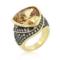 Thumbnail for Triangle Cut Two-tone Finish Cocktail Ring Rings JGI   